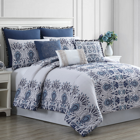 Modern Threads 8 piece Embellished comforter set Karina Queen 38EBJQCF-KNR-QN